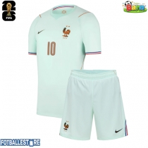 Frankrike Kylian Mbappe #10 Bortedraktsett Barn VM 2026 Kortermet (+ Korte bukser)